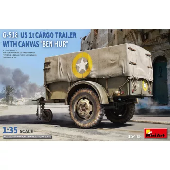   Miniart - G-518 US 1t Cargo Trailer "Ben Hur" w/Canvas