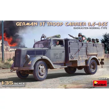   MiniArt - 1/35 GERMAN 3T TROOP CARRIER 3,6-36S RADKASTEN-NORMAL-TYPE