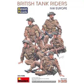MiniArt - 1/35 BRITISH TANK RIDERS NW EUROPE. RESIN HEADS