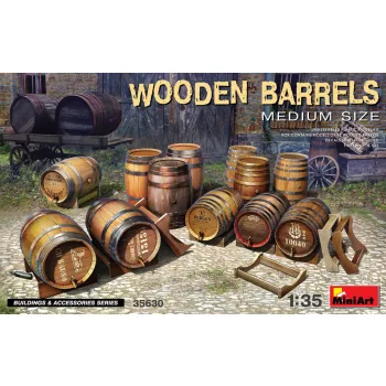 Miniart - Wooden Barrels. Medium Size