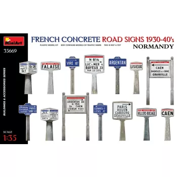   Miniart - French Concrete Road Signs 1930-40's. Normandy