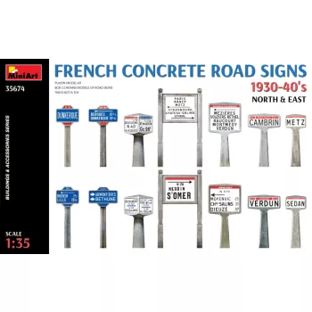   MiniArt - 1/35 French Concrete Road Signs 1930-40's. North & East