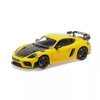   Minichamps - 1:18 PORSCHE CAYMAN GT4 RS - 2024 - YELLOW W/WEISSACH PACKAGE