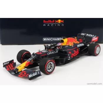   Minichamps - Red Bull F1 Rb16B Honda Ra620H Team Aston Martin N 33 Winner Holland Gp 2021 Max Verstappen Matt Blue Yellow Red