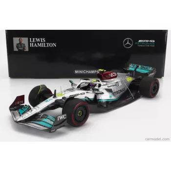   Minichamps - Mercedes Gp F1 W13E Team Mercedes-Amg Petronas F1 N 44 Spain Gp 2022 Lewis Hamilton Silver Green