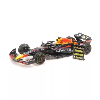   Minichamps - 1:18 ORACLE RED BULL RACING RB18 – VERSTAPPEN – WINNER JAPANESE GP 2022 – W/PITBOARD – WORLD CHAMPION - L.E. 1602 pcs. - MINICHAMPS