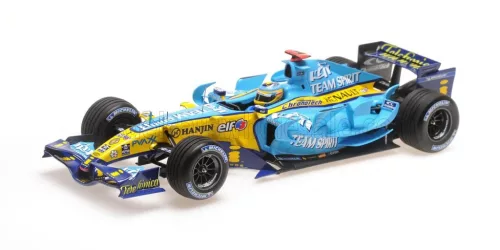 Minichamps - RENAULT F1  R26 TEAM RENAULT F1 N 1 WORLD CHAMPION 2nd BRAZIL GP FERNANDO ALONSO 2006 LIGHT BLUE YELLOW