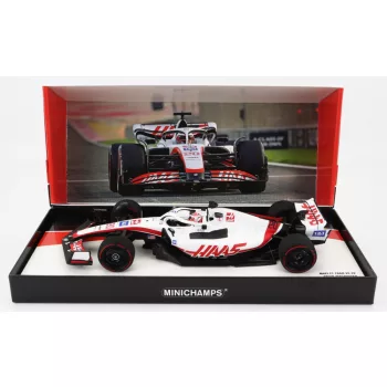   Minichamps - HAAS F1  VF-22 FERRARI TEAM HAAS N 20 5th BAHRAIN GP 2022 KEVIN MAGNUSSEN WHITE BLACK RED
