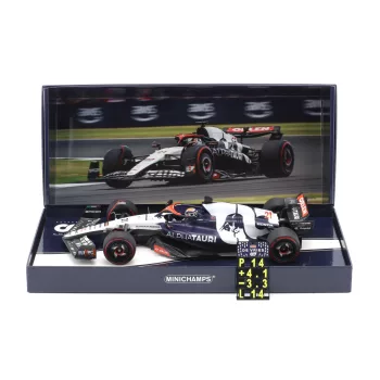   Minichamps - ALPHA TAURI F1  AT04 TEAM ALPHA TAURI N 21 SILVERSTONE BRITISH GP 2023 NYCK DE VRIES BLUE WHITE