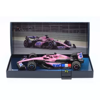   Minichamps - ALPINE F1  A523 TEAM BWT ALPINE N 31 BAHRAIN GP 2023 ESTEBAN OCON PINK BLUE BLACK