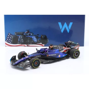   Minichamps - WILLIAMS F1  FW45 TEAM WILLIAMS RACING GULF N 23 AUSTIN USA GP 2023 ALEXANDER ALBON BLUE BLACK