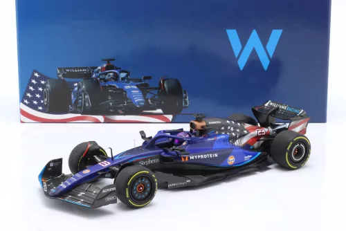 Minichamps - WILLIAMS F1  FW45 TEAM WILLIAMS RACING GULF N 23 AUSTIN USA GP 2023 ALEXANDER ALBON BLUE BLACK