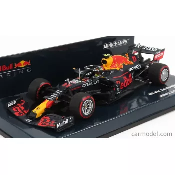   Minichamps - Red Bull F1 Rb16B Honda Ra620H Team Aston Martin N 11 Winner Azerbaijan Gp 2021 Sergio Perez Matt Blue Yellow Red