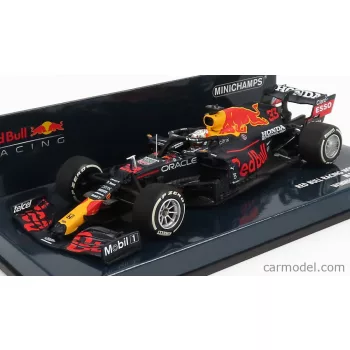   Minichamps - Red Bull F1 Rb16B Honda Ra620H Team Aston Martin N 33 Winner French Gp 2021 Max Verstappen Matt Blue Yellow Red