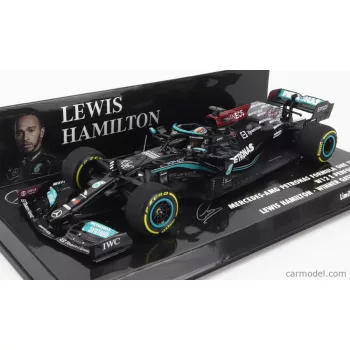   Minichamps - Mercedes Gp F1 W12 Mercedes M12 Eq Power+ Team Amg Petronas Motorsport Formula One N 44 Winner Qatar Gp 2021 Lewis Hamilton Black Green