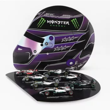   Minichamps - MERCEDES GP F1  SET 7X LEWIS HAMILTON HAMILTON WORLD CHAMPION - McLAREN MP4/23 N 22 2008 - W05 AMG PETRONAS N 44 2014 - W06 AMG PETRONAS N 44 2015 - W08 N 44 2017 - W09 N 44 2018 - W10 N 44 2019 - W11 N 44 2020 SILVER BLACK