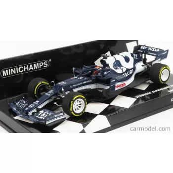  Minichamps - Alpha Tauri F1 At02 Honda Ra620H Team Alpha Tauri N 22 Bahrain Gp 2021 Yuki Tsunoda White Blue