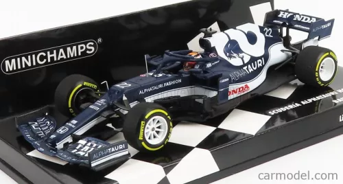 Minichamps - Alpha Tauri F1 At02 Honda Ra620H Team Alpha Tauri N 22 Bahrain Gp 2021 Yuki Tsunoda White Blue