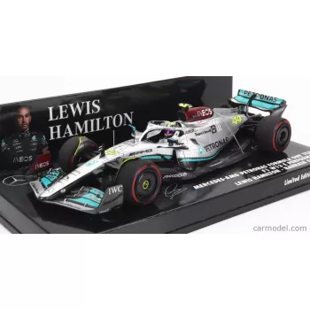   Minichamps - Mercedes Gp F1 W13E Team Mercedes-Amg Petronas F1 N 44 3Rd Bahrain Gp 2022 Lewis Hamilton Silver Green
