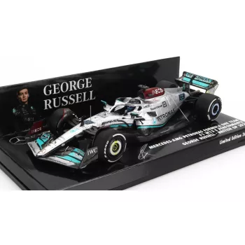   Minichamps - MERCEDES GP F1 W13E TEAM MERCEDES-AMG PETRONAS F1 N 63 SILVERSTONE BRITISH GP 2022 GEORGE RUSSEL SILVER GREEN