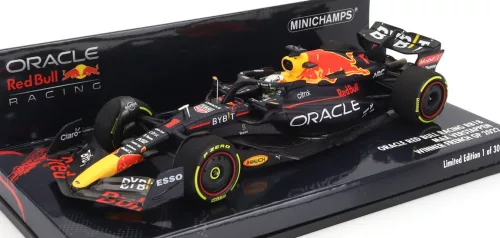 Minichamps - RED BULL F1 RB18 TEAM ORACLE RED BULL RACING N 1 WORLD CHAMPION WINNER FRENCH GP 2022 MAX VERSTAPPEN MATT BLUE YELLOW RED