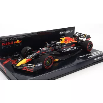   Minichamps - RED BULL F1  RB18 TEAM ORACLE RED BULL RACING N 1 WORLD CHAMPION WINNER BELGIUM GP 2022 MAX VERSTAPPEN MATT BLUE YELLOW RED