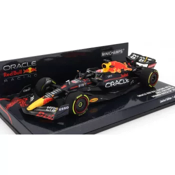   Minichamps - RED BULL F1  RB18 TEAM ORACLE RED BULL RACING N 1 WORLD CHAMPION WINNER DUTCH GP 2022 MAX VERSTAPPEN MATT BLUE YELLOW RED