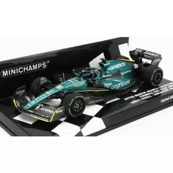   Minichamps - ASTON MARTIN F1 AMR22 TEAM ARAMCO COGNIZART N 18 SINGAPORE GP 2022 LANCE STROLL GREEN BLACK