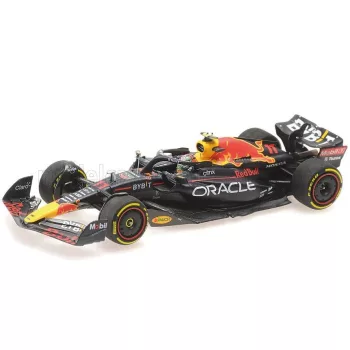   Minichamps - RED BULL F1  RB18 TEAM ORACLE RED BULL RACING N 11 AUSTIN USA GP 2022 SERGIO PEREZ MATT BLUE YELLOW RED