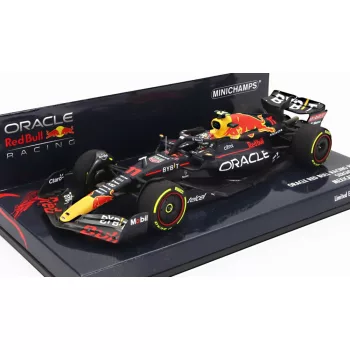   Minichamps - RED BULL F1  RB18 TEAM ORACLE RED BULL RACING N 11 3rd MEXICO GP 2022 SERGIO PEREZ MATT BLUE YELLOW RED