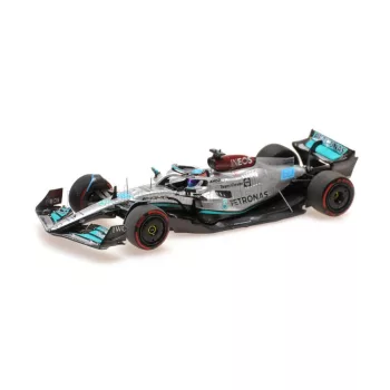   Minichamps - MERCEDES GP F1 W13E TEAM MERCEDES-AMG PETRONAS F1 N 63 (first f1 win) WINNER BRAZILIAN GP 2022 GEORGE RUSSEL SILVER GREEN