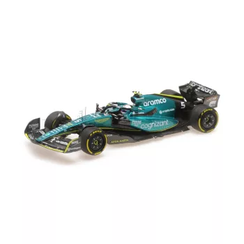   Minichamps - ASTON MARTIN F1 AMR22 TEAM ARAMCO COGNIZART N 5 ABU DHABI GP LAST RACE 2022 SEBASTIAN VETTEL GREEN BLACK