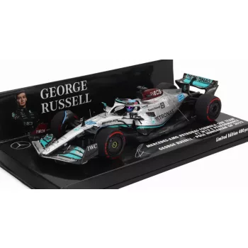   Minichamps - MERCEDES GP F1 W13E TEAM MERCEDES-AMG PETRONAS F1 N 63 POLE POSITION HUNGARIAN GP 2022 GEORGE RUSSEL SILVER GREEN