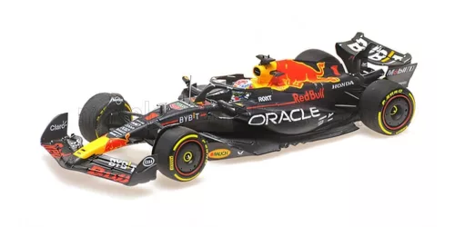 Minichamps - RED BULL F1  RB19 TEAM ORACLE RED BULL RACING N 1 WORLD CHAMPION WINNER MONZA ITALY GP 2023 MAX VERSTAPPEN MATT BLUE