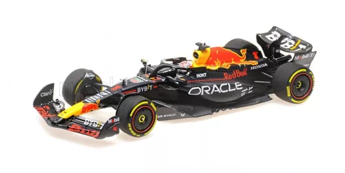 Minichamps - RED BULL F1  RB19 TEAM ORACLE RED BULL RACING N 1 WORLD CHAMPION WINNER JAPAN GP 2023 MAX VERSTAPPEN MATT BLUE
