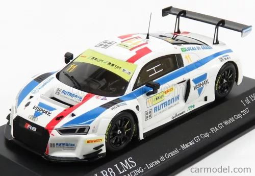 Minichamps - Audi R8 Lms Team Hcb Rutroni Racing N 11 Fia World Gt Cup Macau 2017 L.Di Grassi White
