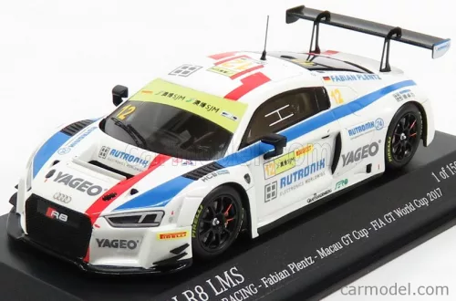 Minichamps - Audi R8 Lms Team Hcb Rutroni Racing N 12 Fia World Gt Cup Macau 2017 Plentz White