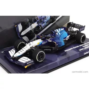   Minichamps - Williams F1 Fw43B Mercedes M12 Eq Power+ Team Williams Racing N 63 Saudi Arabia Gp 2021 George Russel White Light Blue