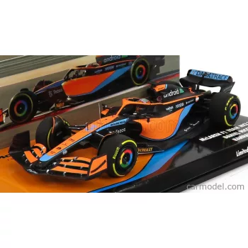   Minichamps - Mclaren F1 Mcl36 Mercedes Team Mclaren N 3 Bahrain Gp 2022 Daniel Ricciardo Orange Light Blue