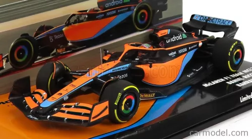 Minichamps - Mclaren F1 Mcl36 Mercedes Team Mclaren N 3 Bahrain Gp 2022 Daniel Ricciardo Orange Light Blue