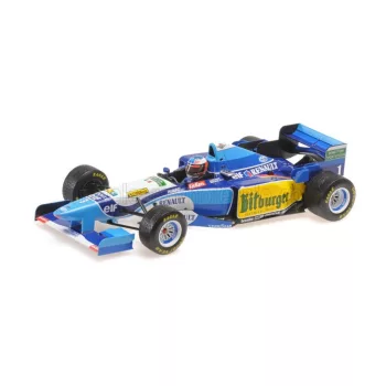   Minichamps - BENETTON F1 B195 TEAM MILD SEVEN RENAULT N 1 WORLD CHAMPION WINNER JAPAN GP WITH RAIN TYRES MICHAEL SCHUMACHER 1995 BLUE YELLOW