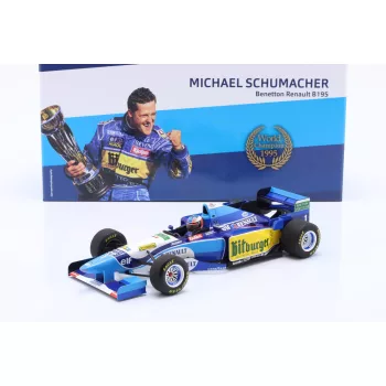   Minichamps - BENETTON F1  B195 TEAM MILD SEVEN RENAULT N 1 WORLD CHAMPION WINNER PACIFIC GP 1995 MICHAEL SCHUMACHER BLUE YELLOW