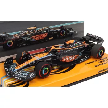   Minichamps - McLAREN F1  MCL36 MERCEDES TEAM MCLAREN N 28 TEST ABU DHABI 2022 OSCAR PIASTRI ORANGE BLACK