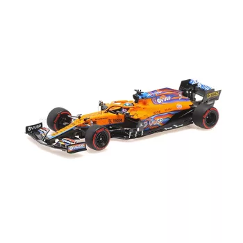   Minichamps - McLAREN F1  MCL35L TEAM MCLAREN N 3 ABU DHABI GP 2021 DANIEL RICCIARDO ORANGE LIGHT BLUE