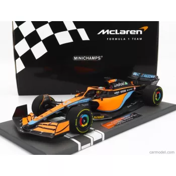   Minichamps - Mclaren F1  Mcl36 Mercedes Team Mclaren N 3 Bahrain Gp 2022 Daniel Ricciardo Orange Light Blue
