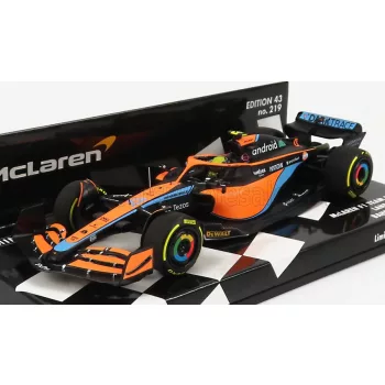   Minichamps - McLAREN  F1  MCL36 MERCEDES TEAM MCLAREN N 4 BAHRAIN GP 2022 LANDO NORRIS ORANGE LIGHT BLUE