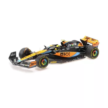   Minichamps - McLAREN F1  MCL60 TEAM McLAREN N 4 2nd HUNGARIAN GP 2023 LANDO NORRIS ORANGE BLUE BLACK