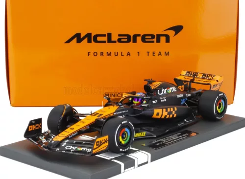 Minichamps - McLAREN F1  MCL60 TEAM McLAREN N 81 3rd JAPAN GP 2023 OSCAR PIASTRI ORANGE BLUE BLACK