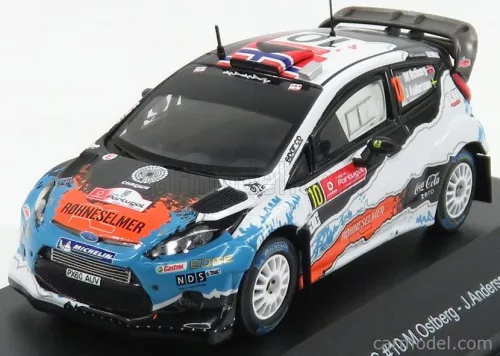 Minipartes - Ford England Fiesta Rs Wrc N 10 Rally Portugal 2012 M.Ostberg - J.Andersson Matt Black White Light Blue Orange