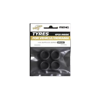 Meng Model - Tyres For Vehicle & Diorama (4Pcs)